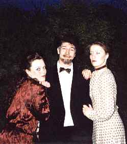 Nigel with Karen and Lara in Black Comedy [April 1994]