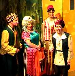 Sinbad and his crew: Tinbad the Tailor, Mrs Sinbad and Mustapha