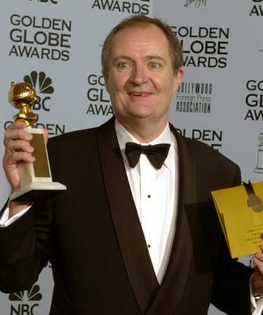 Jim Broadbent pictured with his Golden Globe