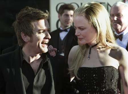 Ewan McGregor and Nicole Kidman arrive at Golden Globes 2002